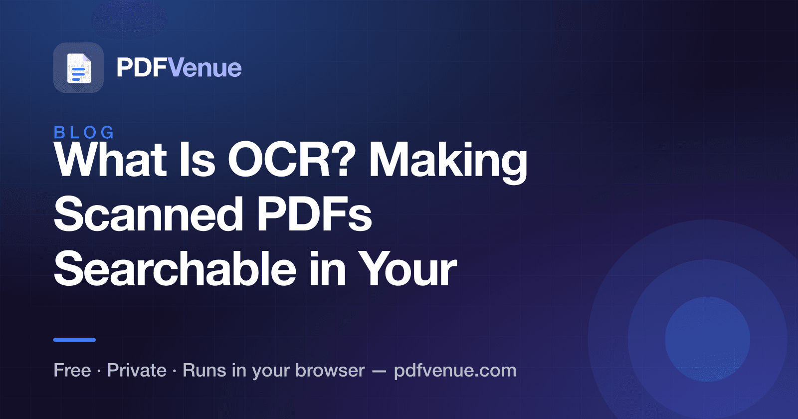 Illustration for an explainer on OCR and searchable PDFs
