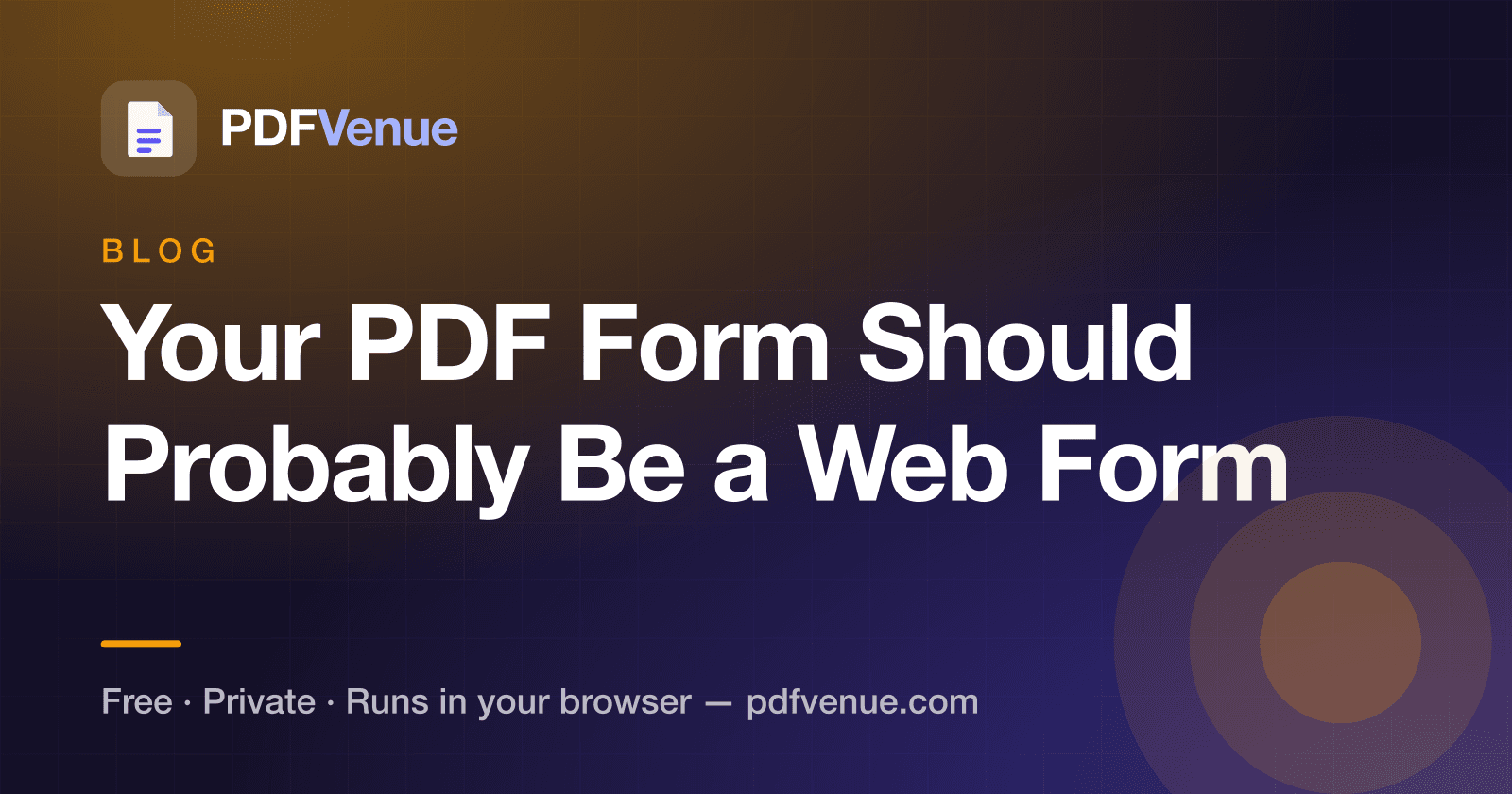 Illustration for an article comparing fillable PDF forms with web forms
