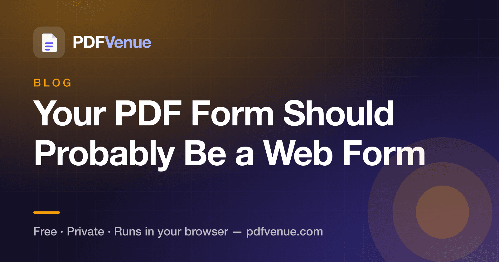 Illustration for an article comparing fillable PDF forms with web forms
